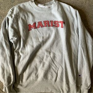 Champion 90s  Gray Heavyweight Marist Large Sweatshirt Large